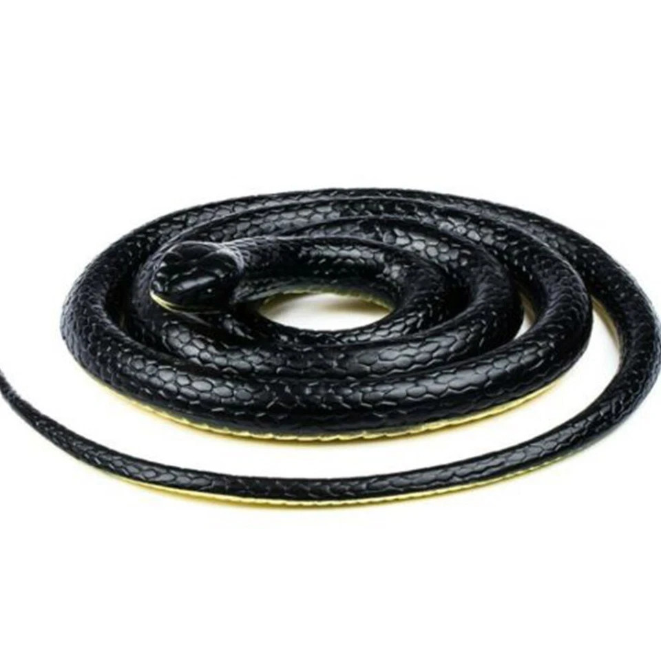 Fake Realistic Snake Lifelike Real Scary Rubber Toy Prank Party Joke For Garden