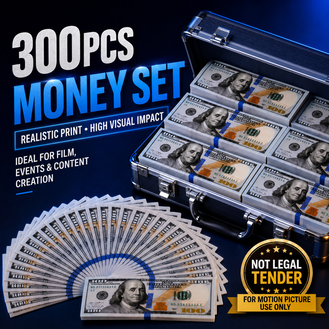 300 PCS Prop Fake Toys Money BANK GAMES CASH PAPER Different DOLLAR BILLS $ US