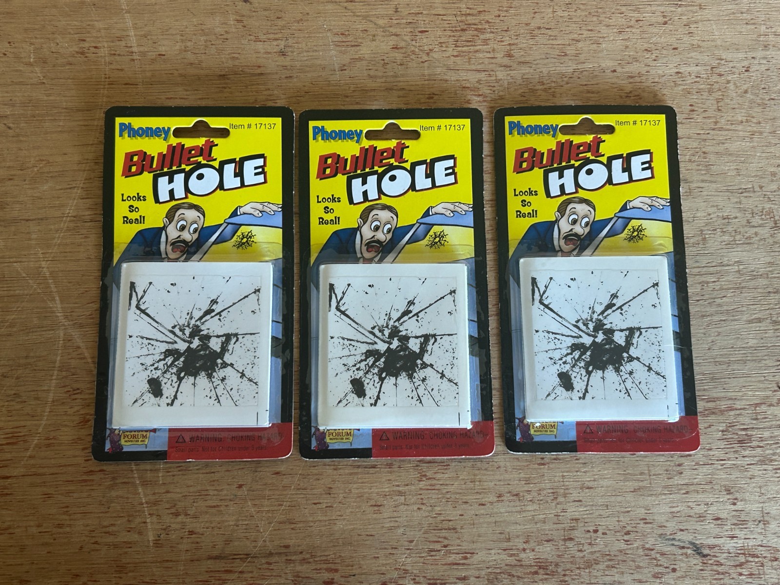 Phoney Bullet Hole Lot Of 3 Forum Novelties Gag Gift Prank Practical Joke