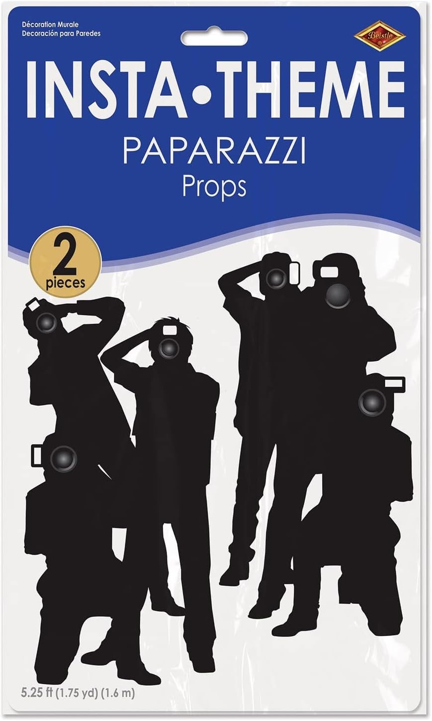 Paparazzi Wall Decor 2pcs Hollywood Backdrop Decorations for Parties