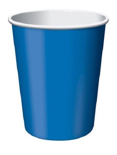 Solid Paper Cups 9 oz Red Blue Yellow Green Purple Pink Lavender Black Magenta