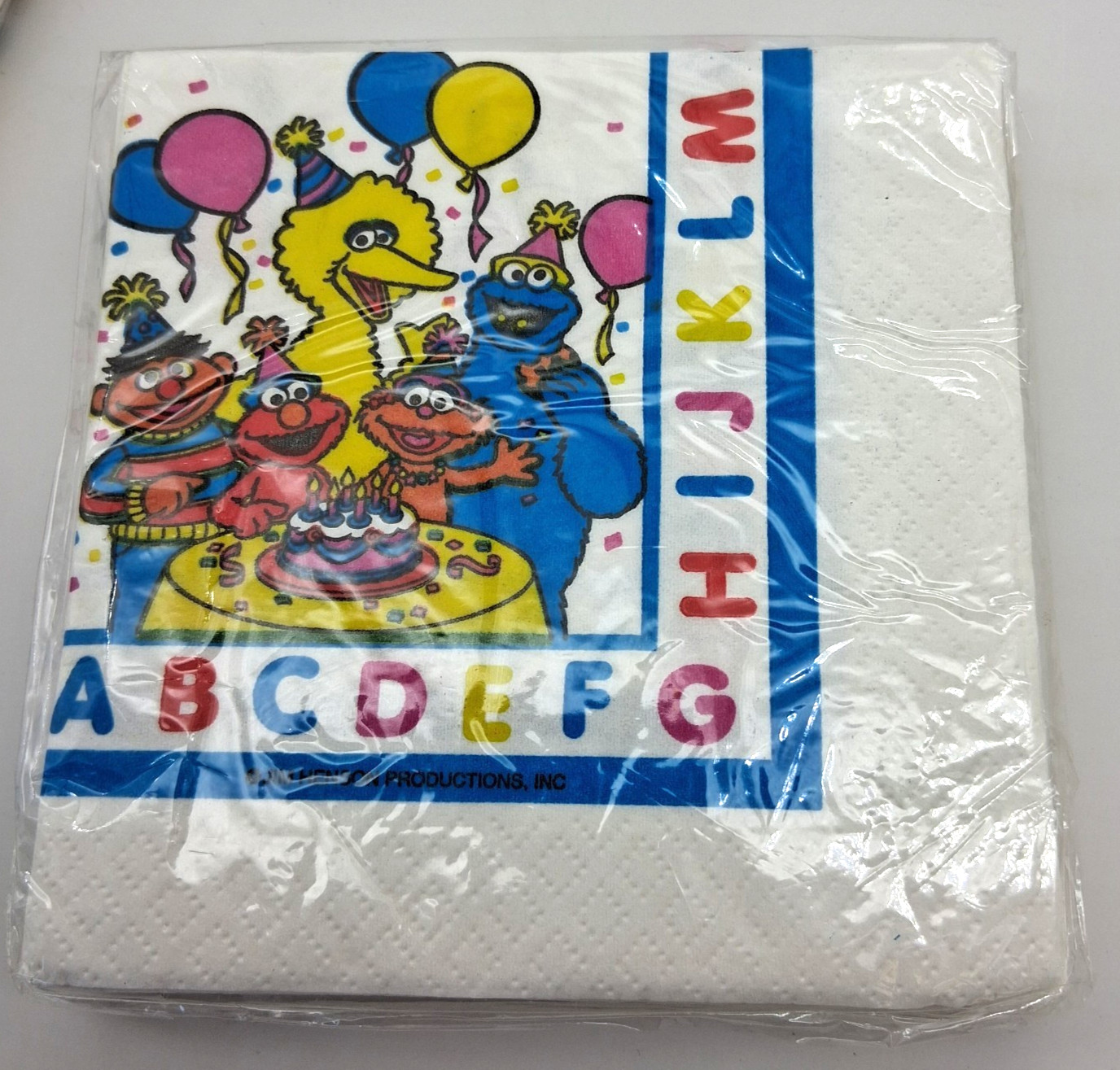 Vintage Sesame Street Napkins 16 Pack Alphabet Fun Party Napkins Vintage