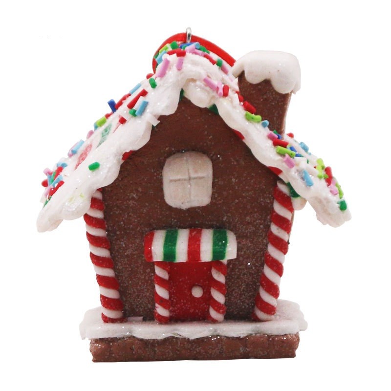 Christmas Tree Pendant Gingerbread House Hanging Adornment Craft