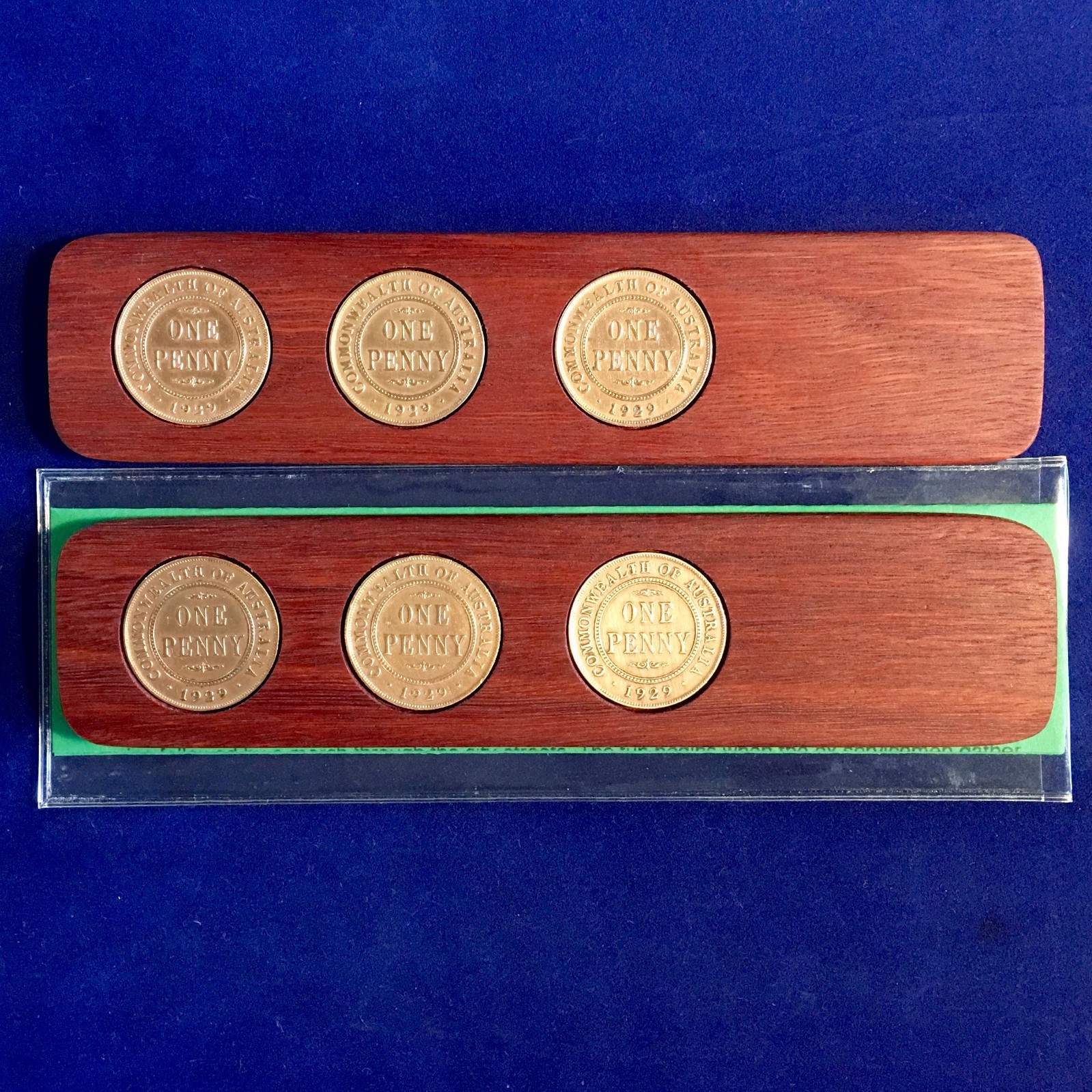 80th Birthday Gift Present Hardwood Two-Up Game 1944 Australian Pennies Anzac