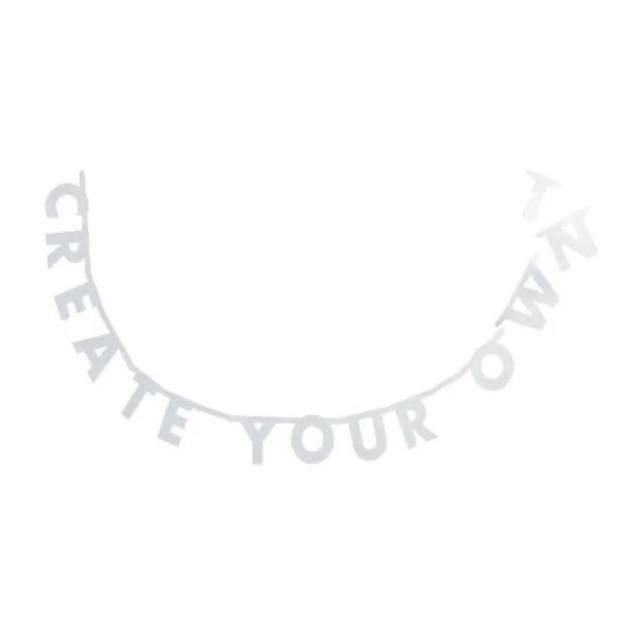Create Your Own Iridescent Party Banner White – Spritz
