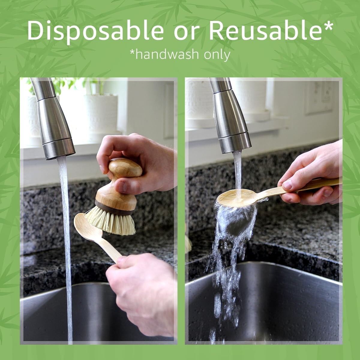 Ibambo 100% Bamboo Spoons – 2400 Compostable Spoons, Disposable or Reusable