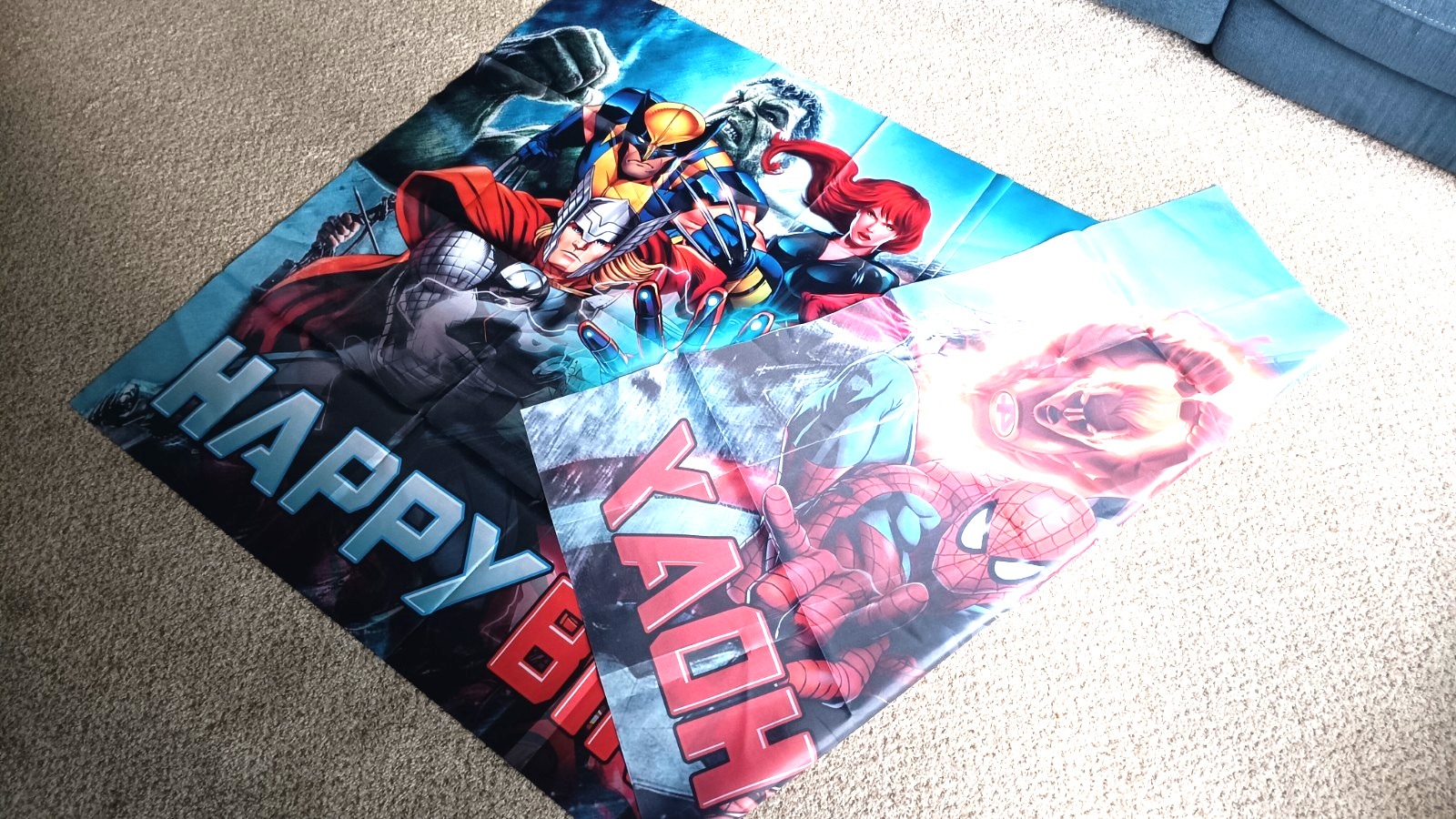 Marvel Superhero Avengers Banner Birthday Party Decor 38″ x 58.5″