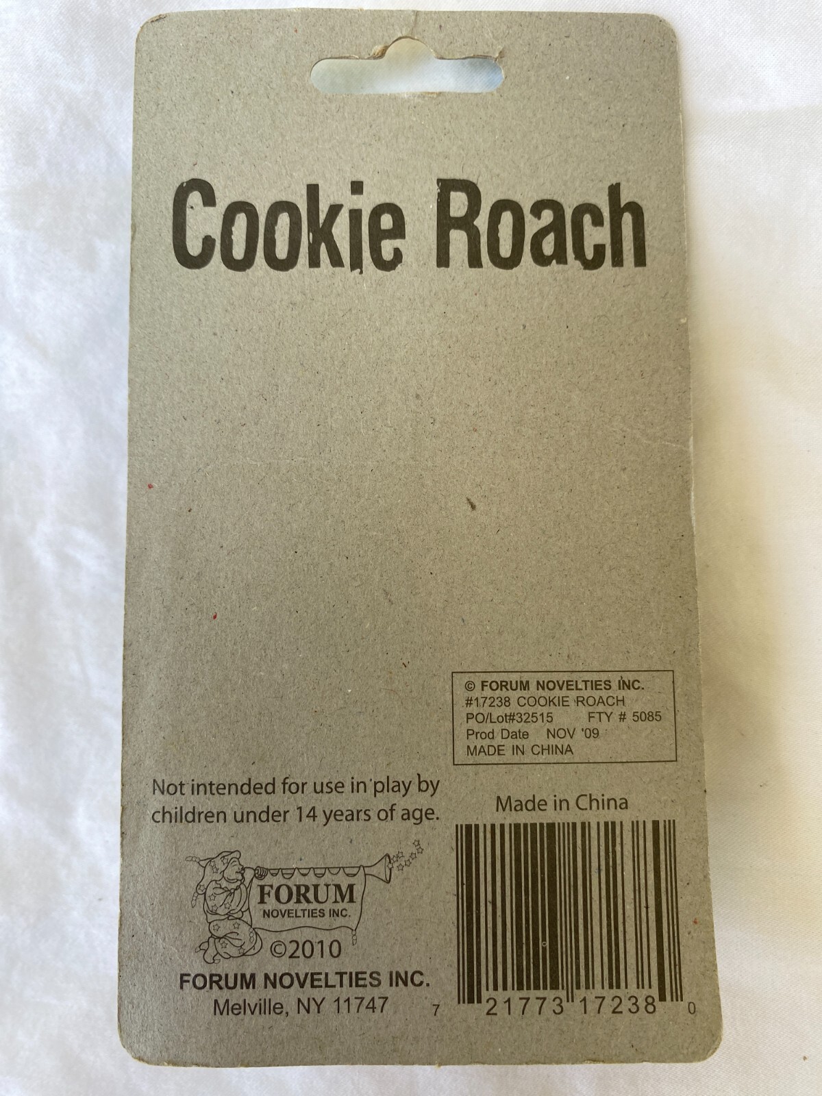 Vintage 2010 Cookie Cockroach roach 2″ Halloween Prop Gag Gift Joke Prank NEW
