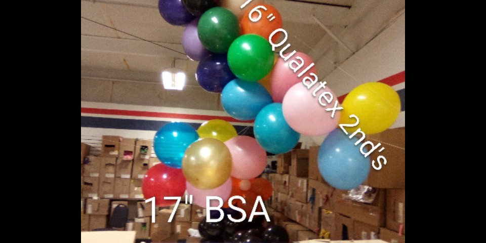 500Qualatex 16″2nds+(5)30″ Black & White Super Agate+100BSA/Pioneer Mandarin 100