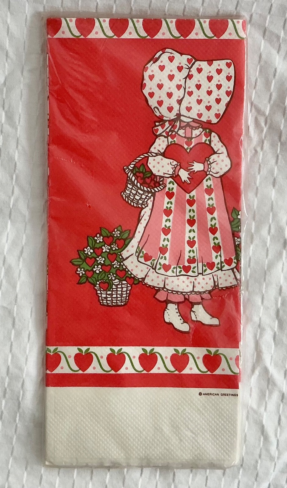 Vintage NOS 1978 Holly Hobbie 54″x96″ Paper Table Cover American Greetings