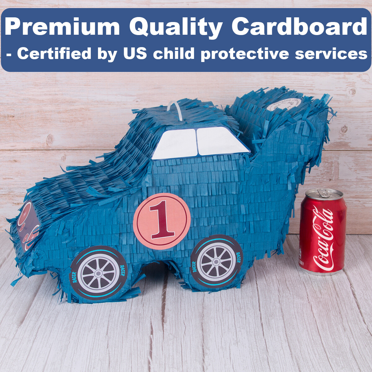 Blue Car Pinatas Mexican Pinatas with Hanging Loop Kids Birthday Party Supplies