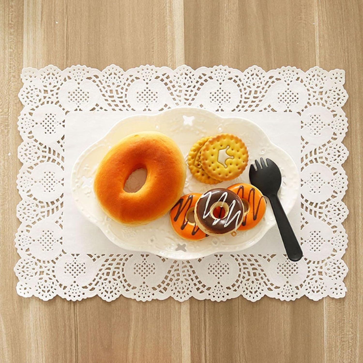 7 Inch X 12 Inch Rectangle Paper Doilies/Lace Paper Placemats/Disposable