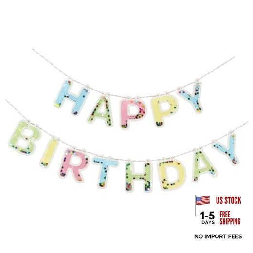 Happy Birthday Banner 6FT – Premium Gold Foil Sequins Happy Birthday Sign for
