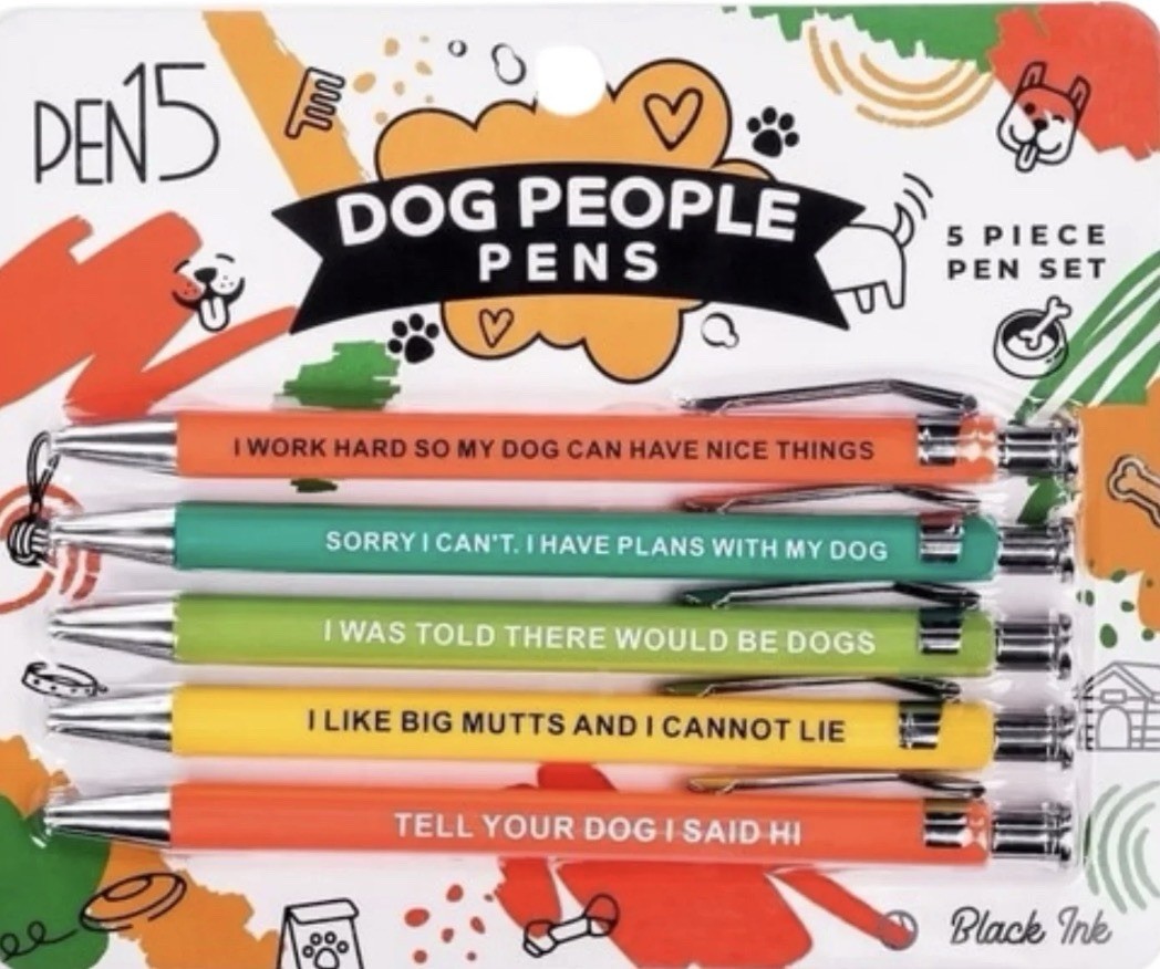 Funny Dog People Pens 🐶 5-Pack
