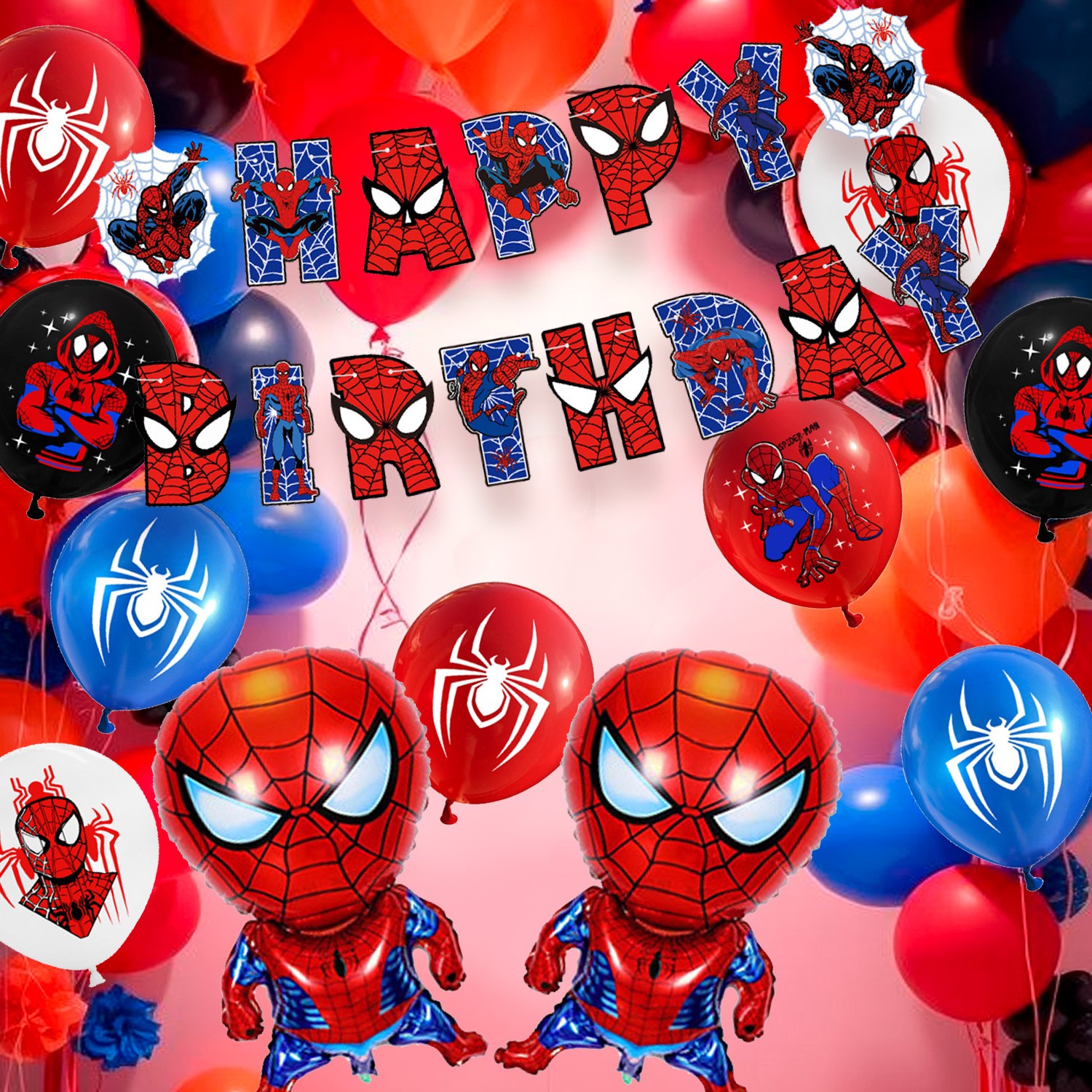 Spider Man Party Decorations Marvel Party Supplies Balloons Tablecloth Backdrop