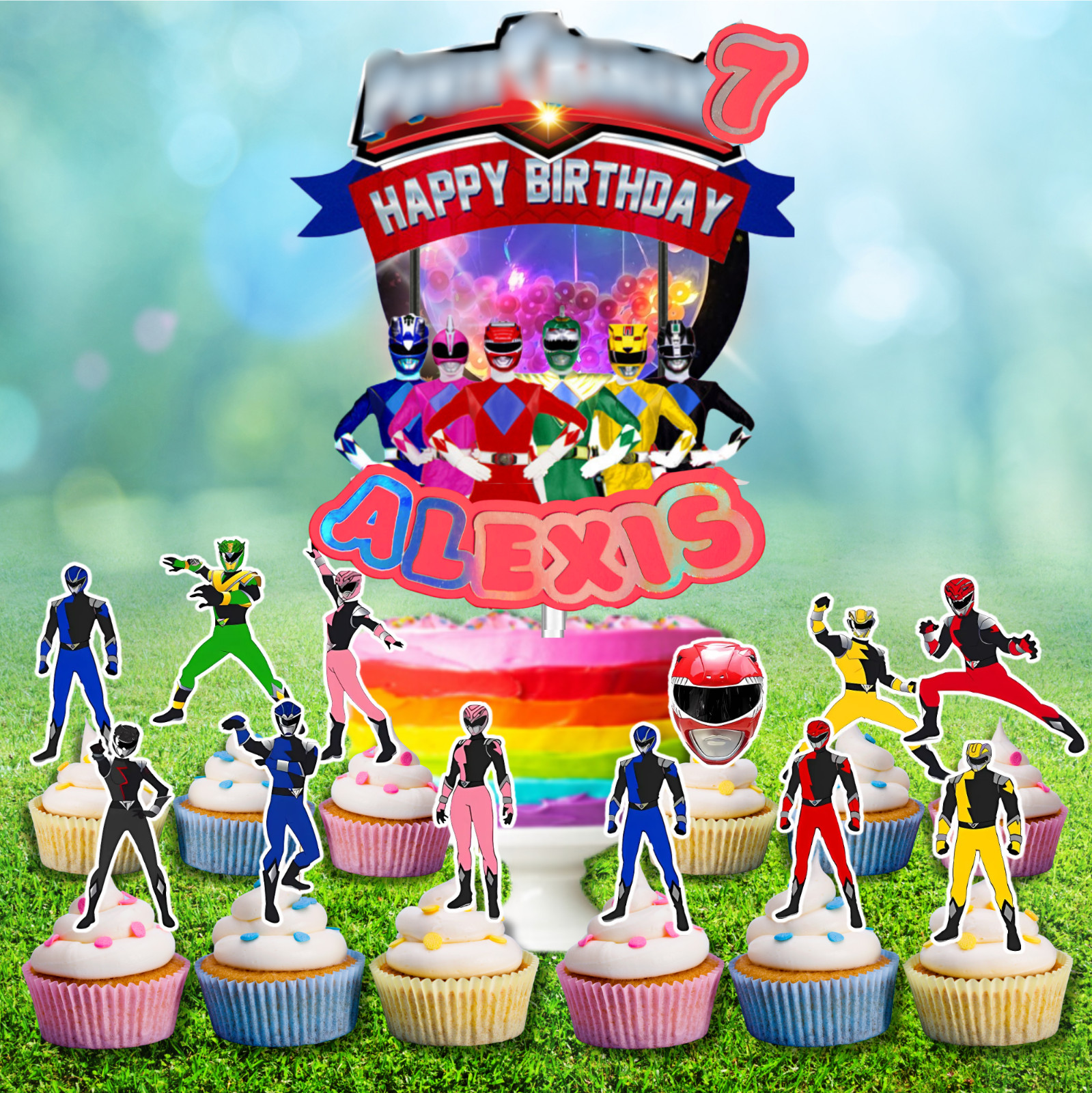 POWER RANGER TABLEWARE plate cup birthday party supplies decoration idea theme