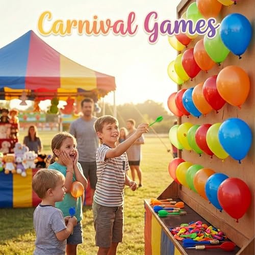 510PCS Dart Balloon Game Set – Carnival Games for Kids & Adults – Outdoor Party