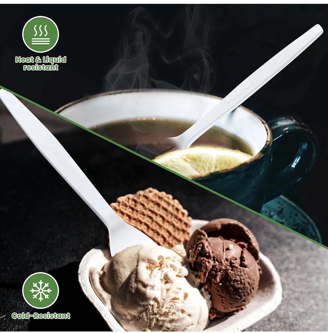 🔥 Compostable Heavy Duty Forks – 2,000 Count Case – 10 Boxes – Free Shipping