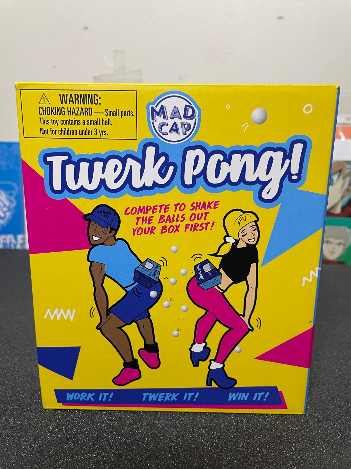 Mad Cap Twerk Pong Party Drinking Game with 10 Ping Pong Balls for Adults