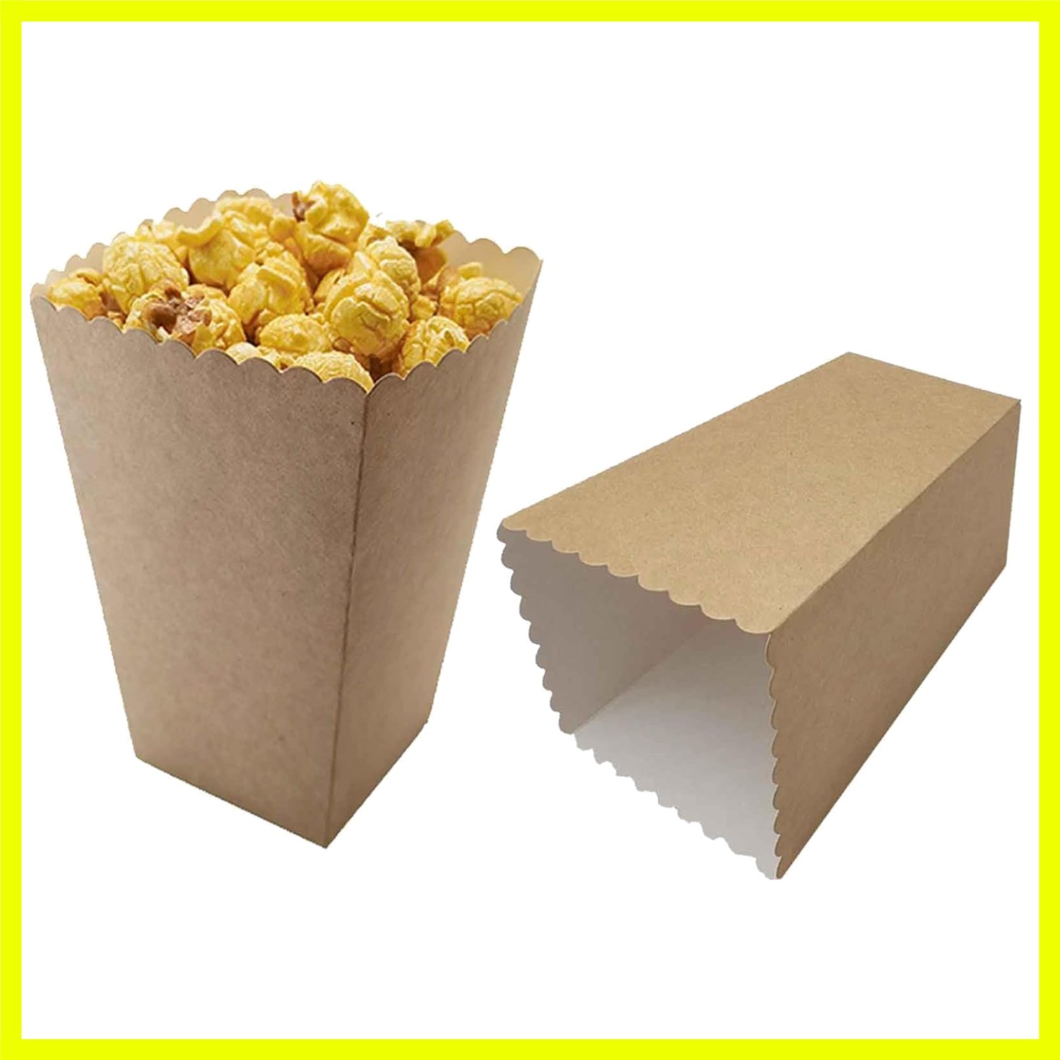 Kraft Paper Mini Paper Popcorn Box Cardboard Popcorn Container for Party, Pac…