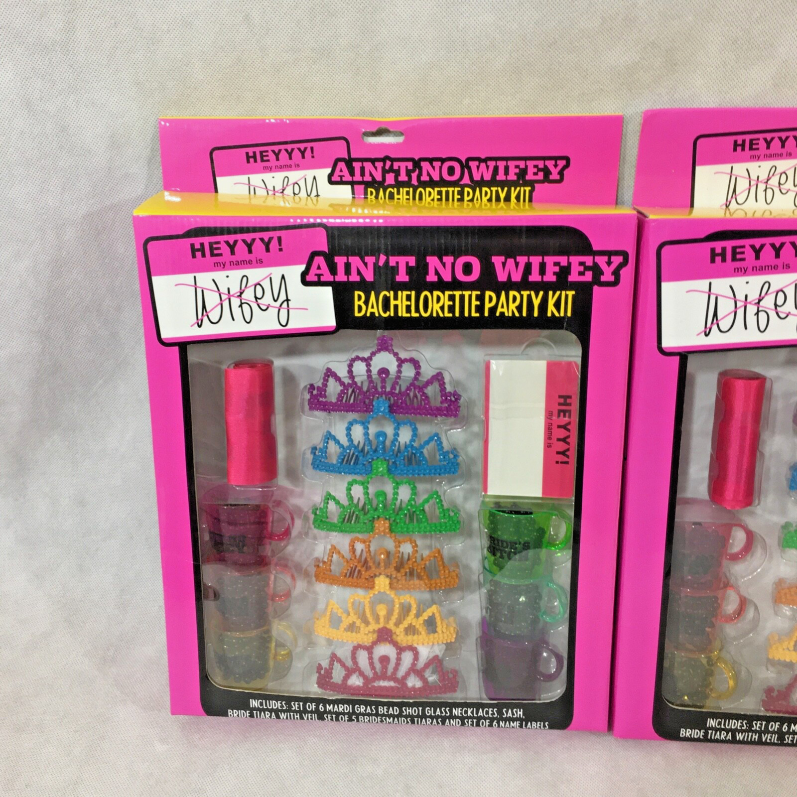 Bachelorette Party Kit Box Set Lot of 5 Ain’t No Wifey Sash Tiara Beads