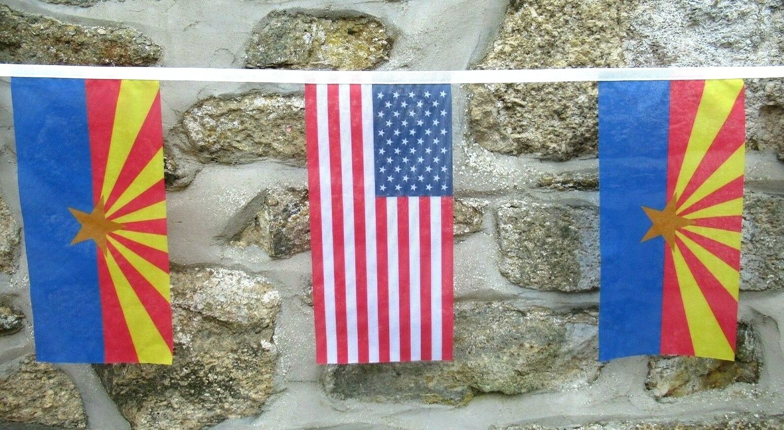 USA & US State Friendship Flag Bunting – 10m With 28 Flags – All 50 States