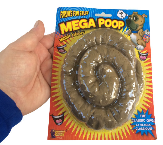 1 MEGA PILE OF FAKE DOG POOP Prank Joke Gag Gift Big Rubber Jumbo Crap Poo Turd