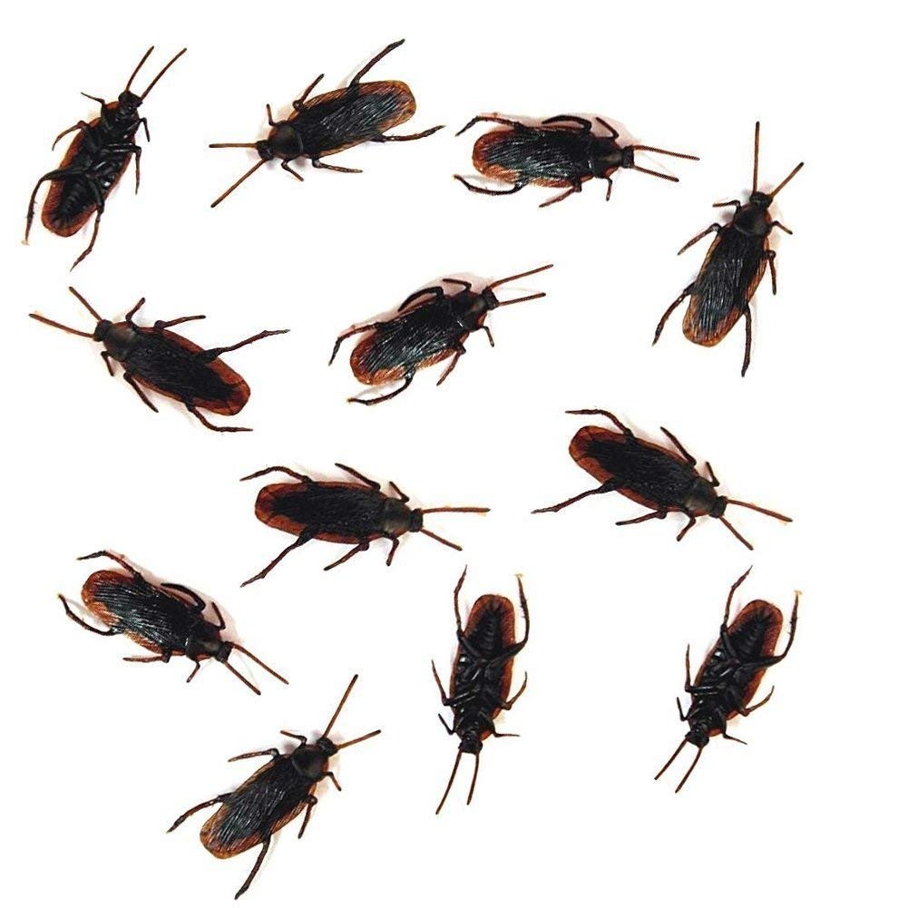 30 Pcs Prank Fake Cockroach Insects Mock Joke Prank Toys Scary Trick Bugs