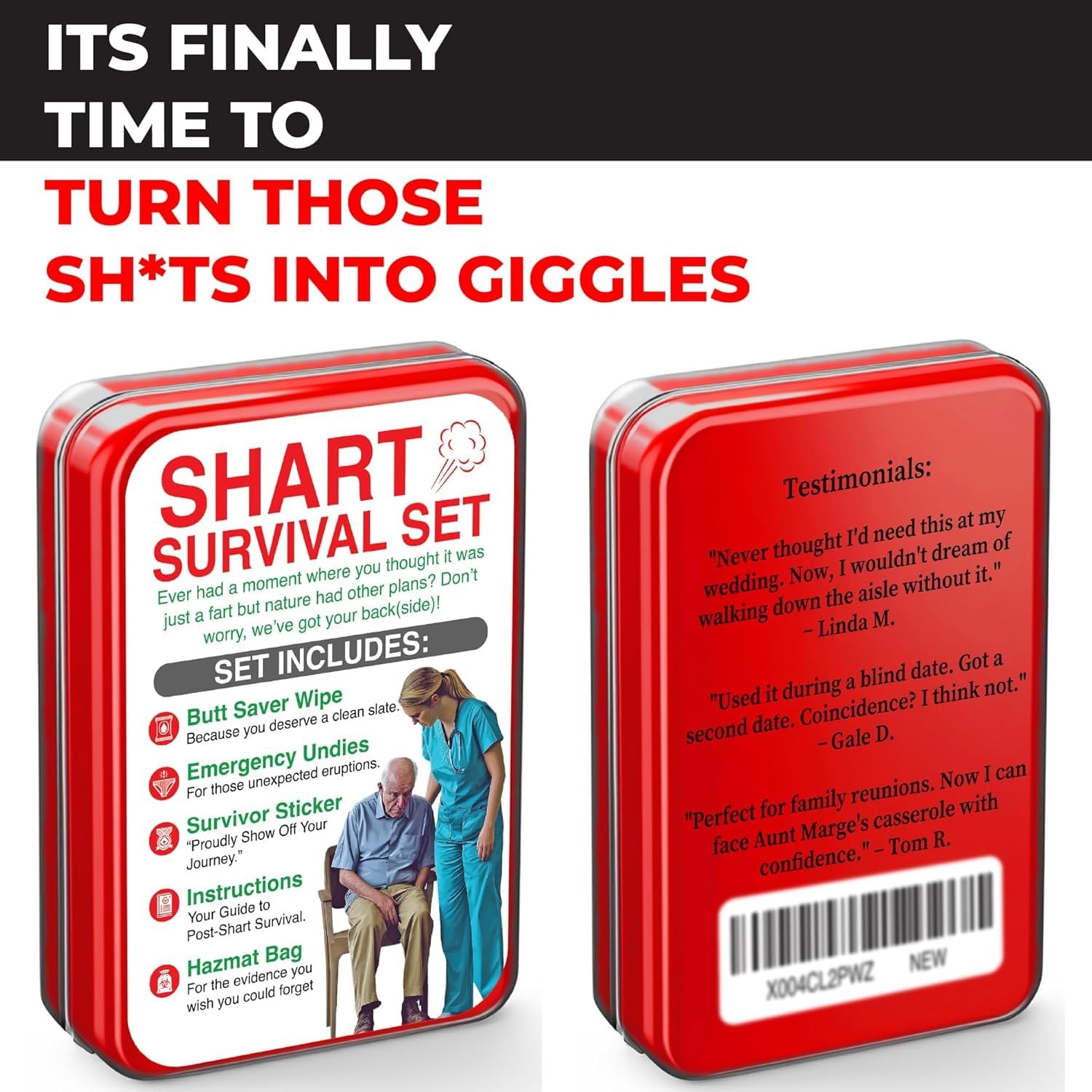 Shart Survival Set – Funny Gag Gift 2024 Boyfriend Gifts Includes Disposable