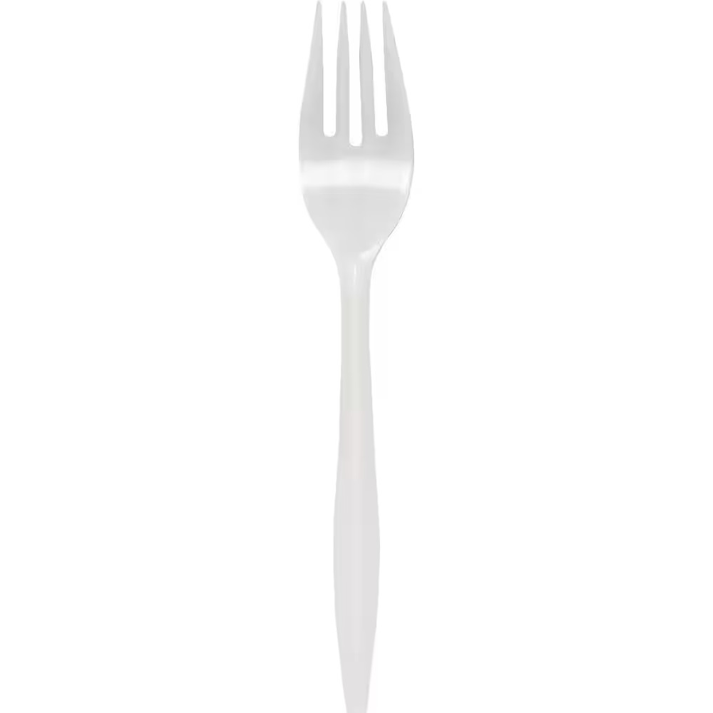 Individually Wrapped Disposable Polypropylene Tableware Forks, 1000/Carton