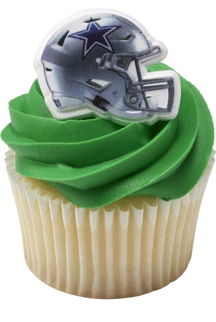 NFL Dallas Cowboys Cupcake Decorations – 24 Food Safe Football Rings