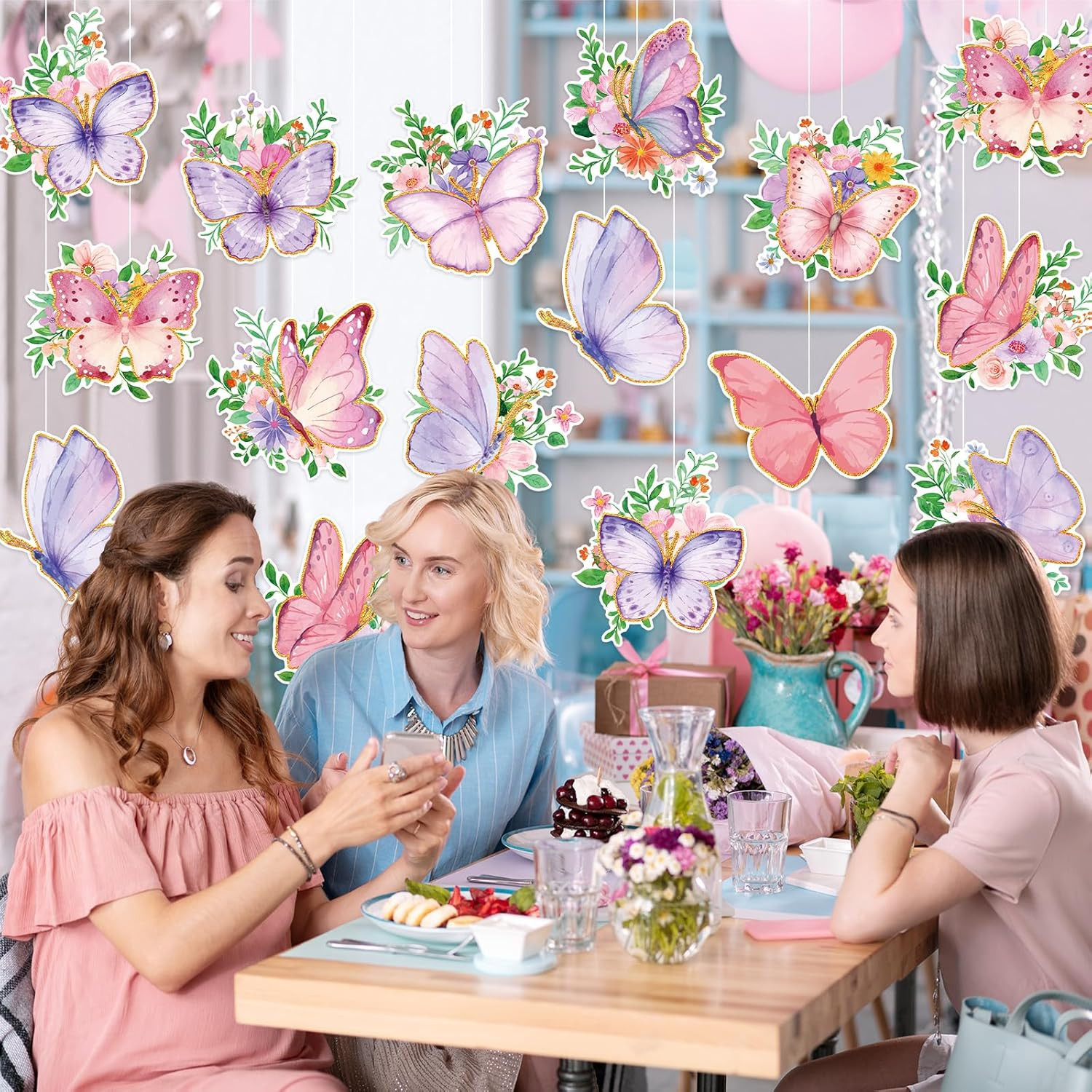 48Pcs Spring Butterfly Paper Cutouts, Watercolor Butterfly Shape Cut Outs Spring