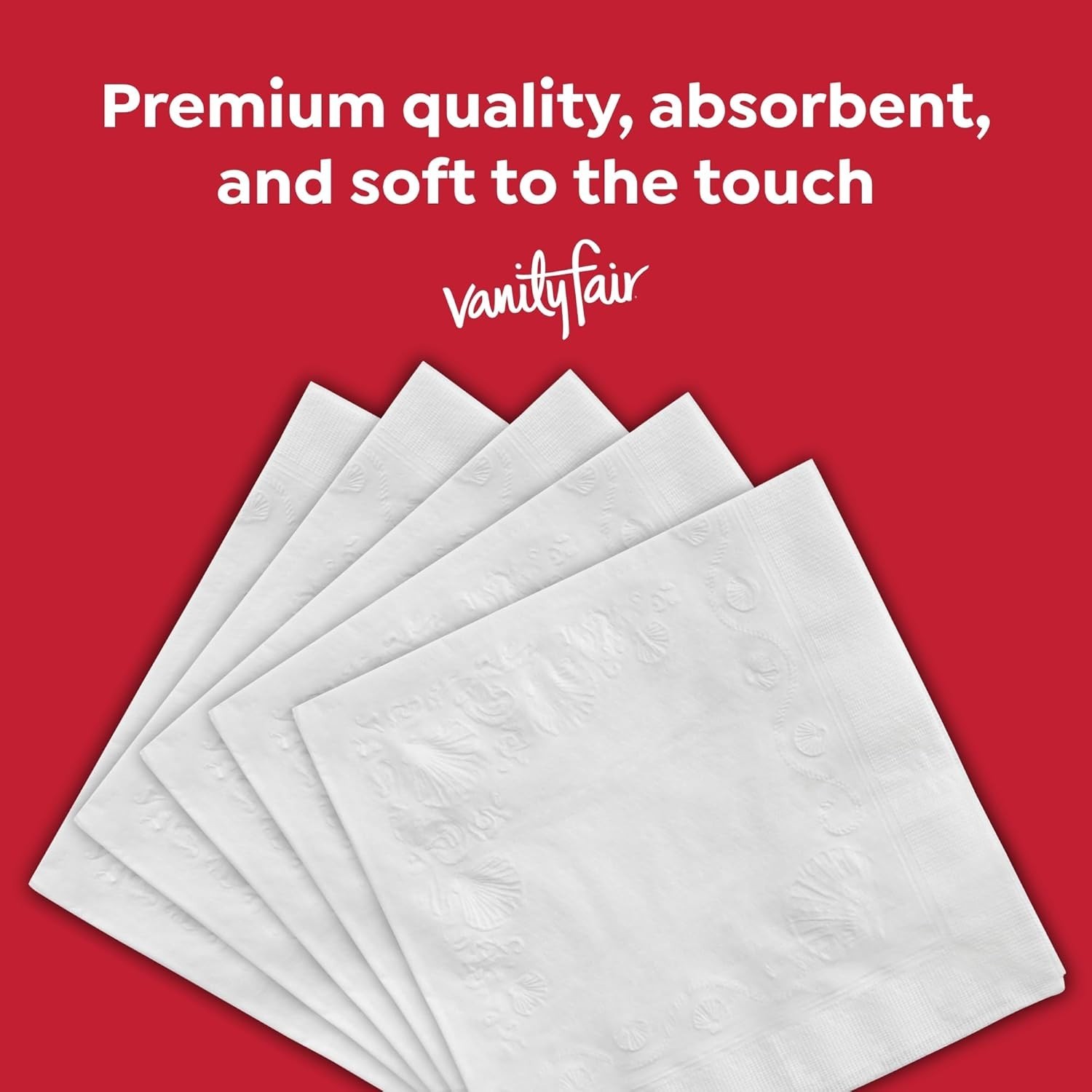 Elegant 400 Count Vanity Fair Napkins – Smooth, Absorbent for Family Gatherings