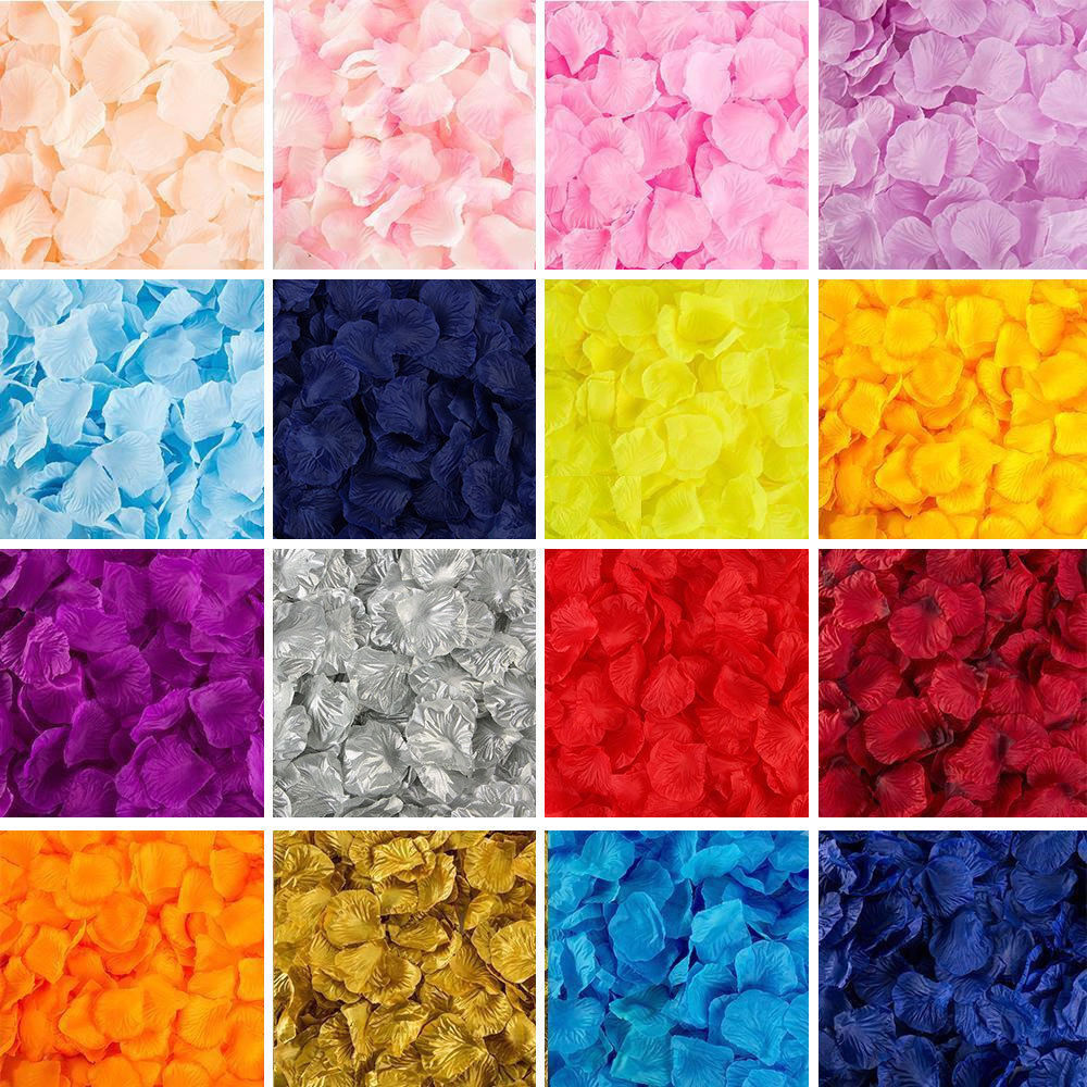 100 PCS Silk Rose Flower Petals Engagement Mother Day Decor Artificial Flower UK