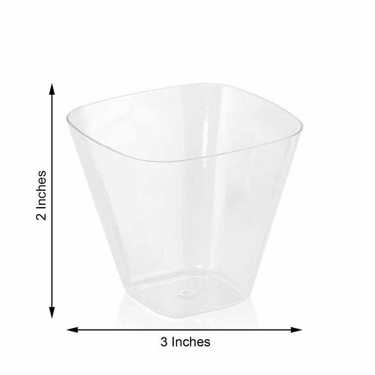 Clear Disposable Plastic Dessert Drink Cups GLASSES 4 oz Party Wedding Tableware