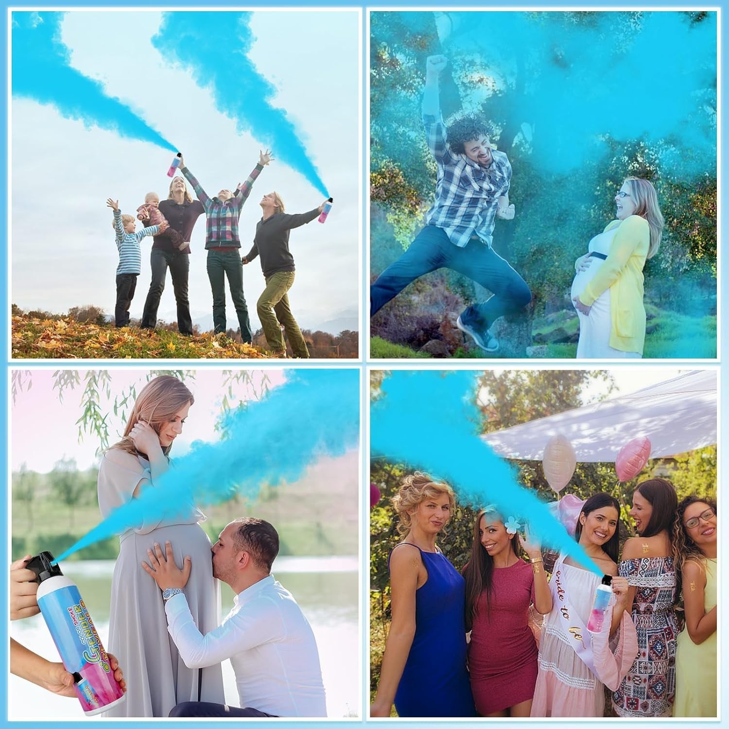 Celebrate with 2 Blue Gender Reveal Fire Extinguishers – Safe & Fun Experience