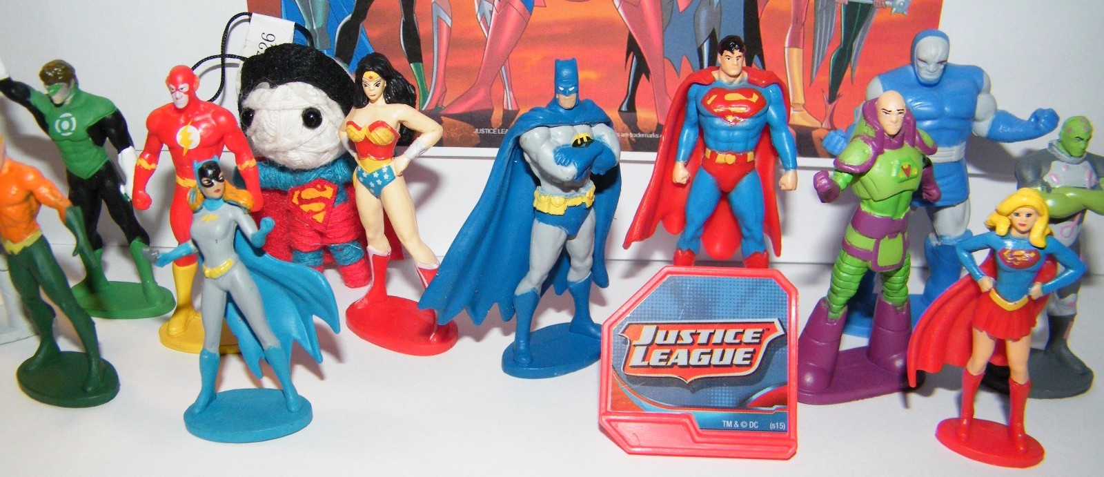 Justice League Party Favors Set of 14 with Figures, DC Doll, DC Ring Great Fun!