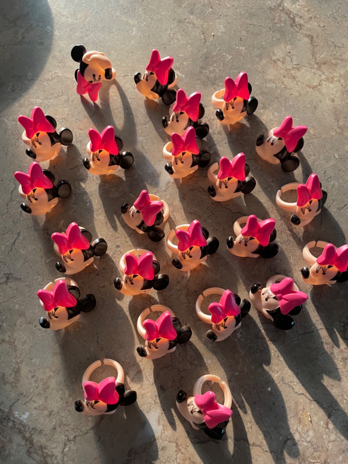 Brand New 19 Mickey & 23 Minnie Mouse Cupcake Topper Rings – 42 Pieces Birthday