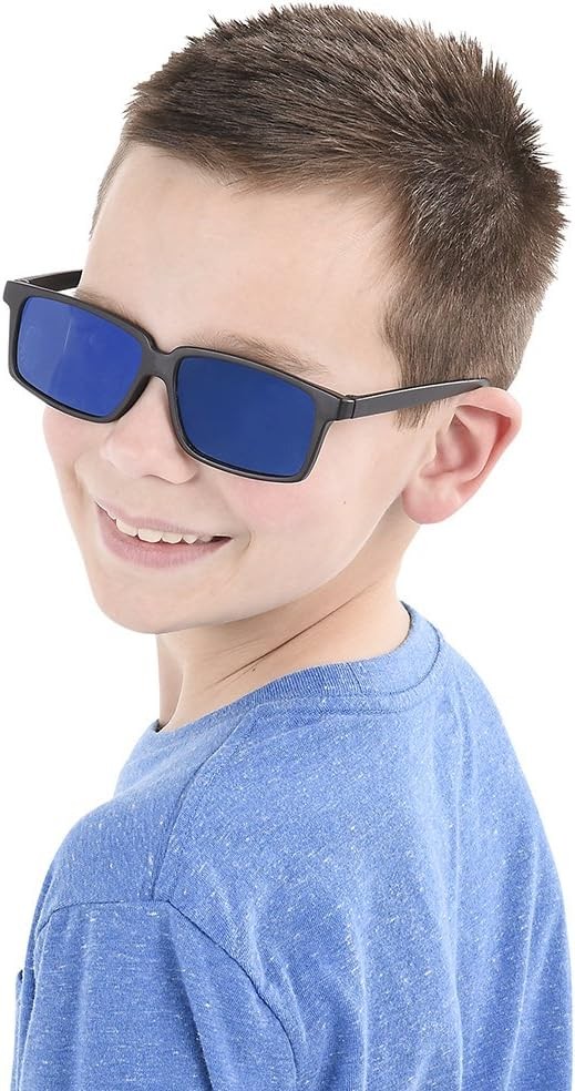 12 Spy Mirror Look Behind Sunglasses – Detective Gadget Magic Trick Party Toys