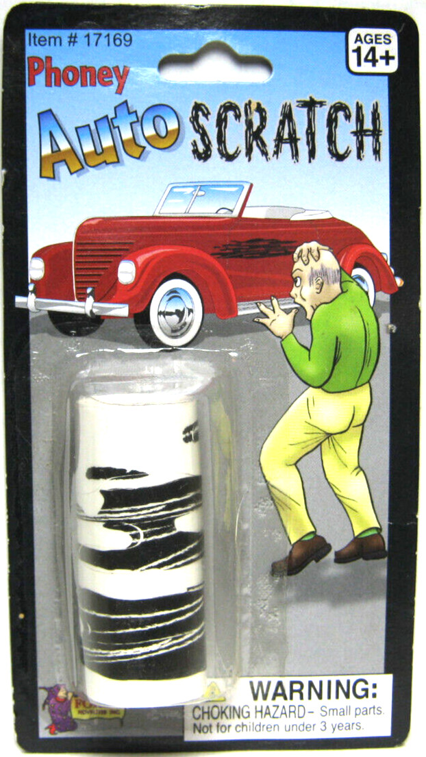 FORUM NOVELTIES – PHONY AUTO SCRATCH – GAG GIFT FUN PARTY JOKE TOY – NEW