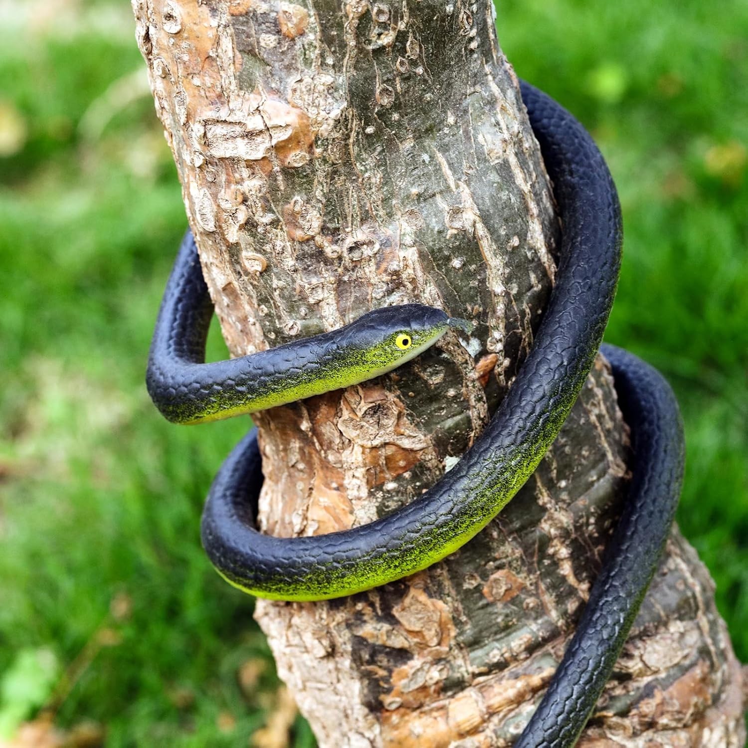 3 Pack Realistic Rubber Snakes for Garden Props Birds Squirrels Mice Scare Toy..
