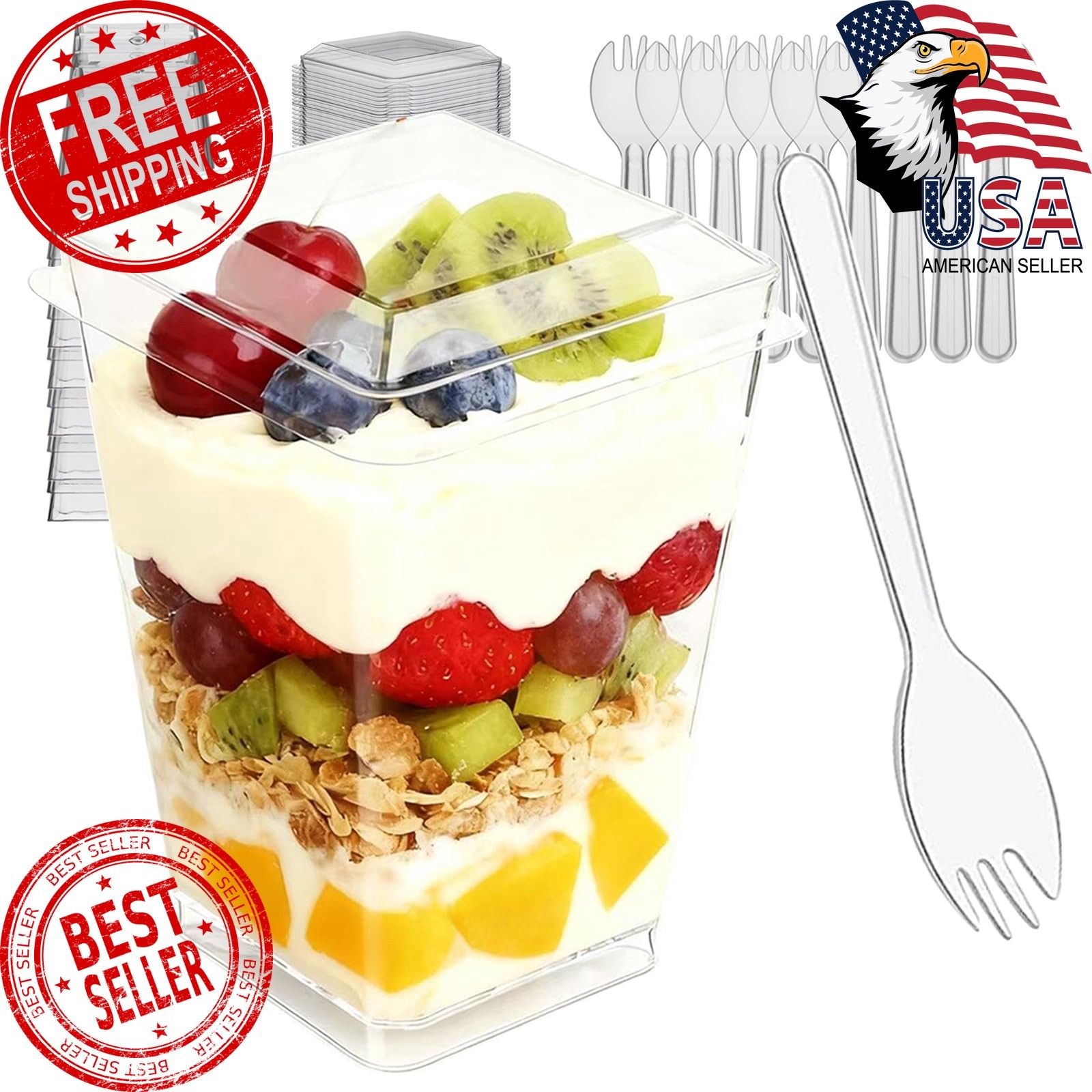 Toowood 5.4oz clear dessert cups 100pcs