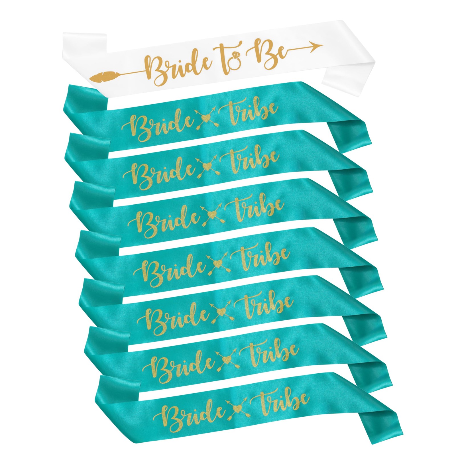 Bride Tribe Bridesmaids Sashes 8 Pack Satin Bachelorette Sashes for Bridal Sh…