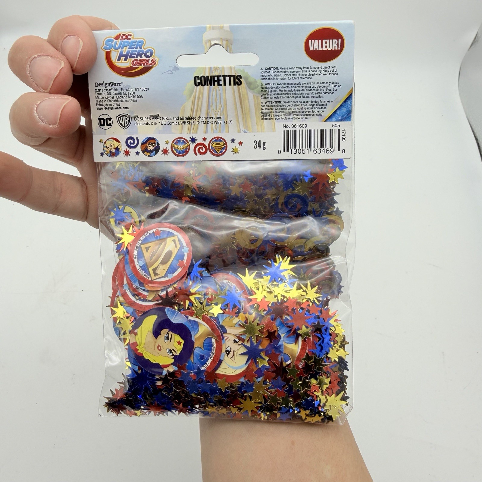 DC Super Hero Girls Foil Confetti Birthday Party Supplies New Decor NEW sealed