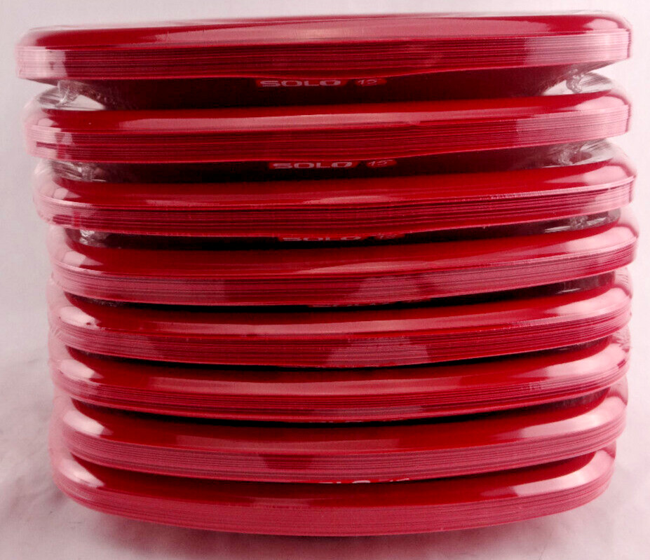 SOLO Squared Plastic Plates Red 10.25″ Quantity 120 Deep Dish with Grip Dimples