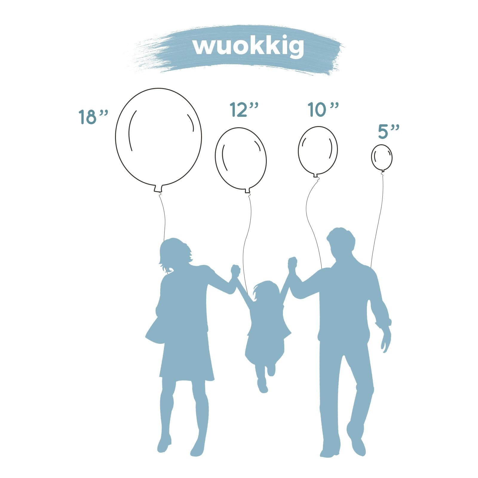 Blue Balloons Garland Arch Kit, 110pcs Baby Blue Elephants Animals Balloons B…