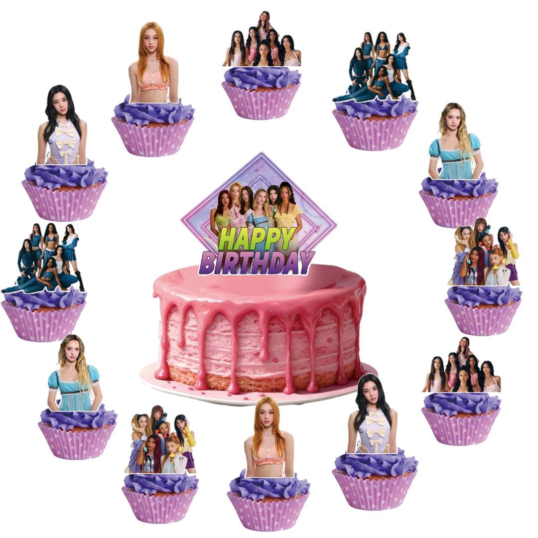 Girls Katseye Birthday Party Supply Plates Napkins Honeycomb Decor Cake Toppers