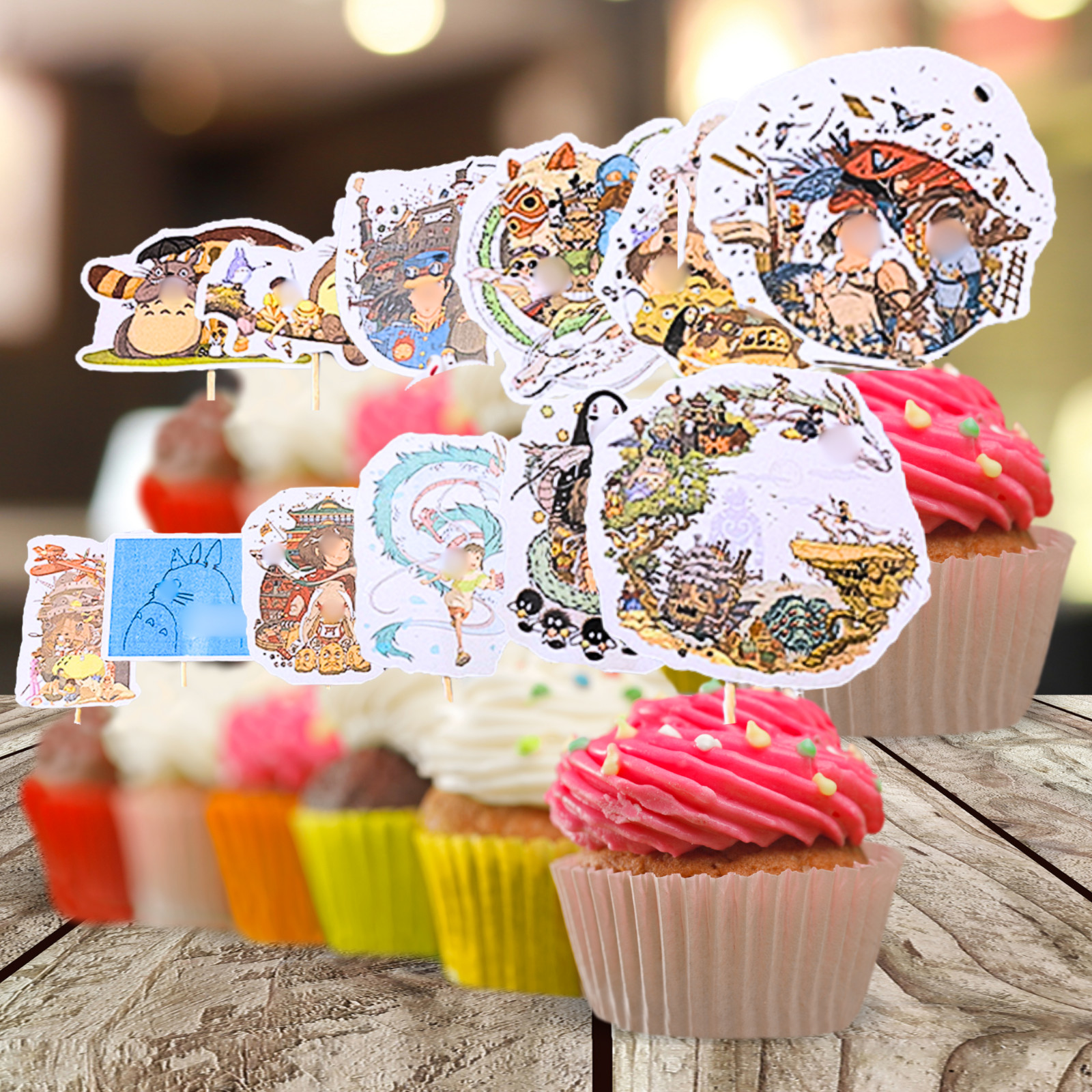 GHIBLI STUDIO Party Supplies happy birthday centerpiece decoration cup plate