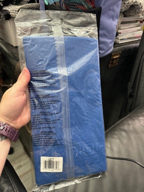 Touch Of Color Paper Plastic-Lined Cobalt Blue Tablecover 54×108″ 3-Ply New!