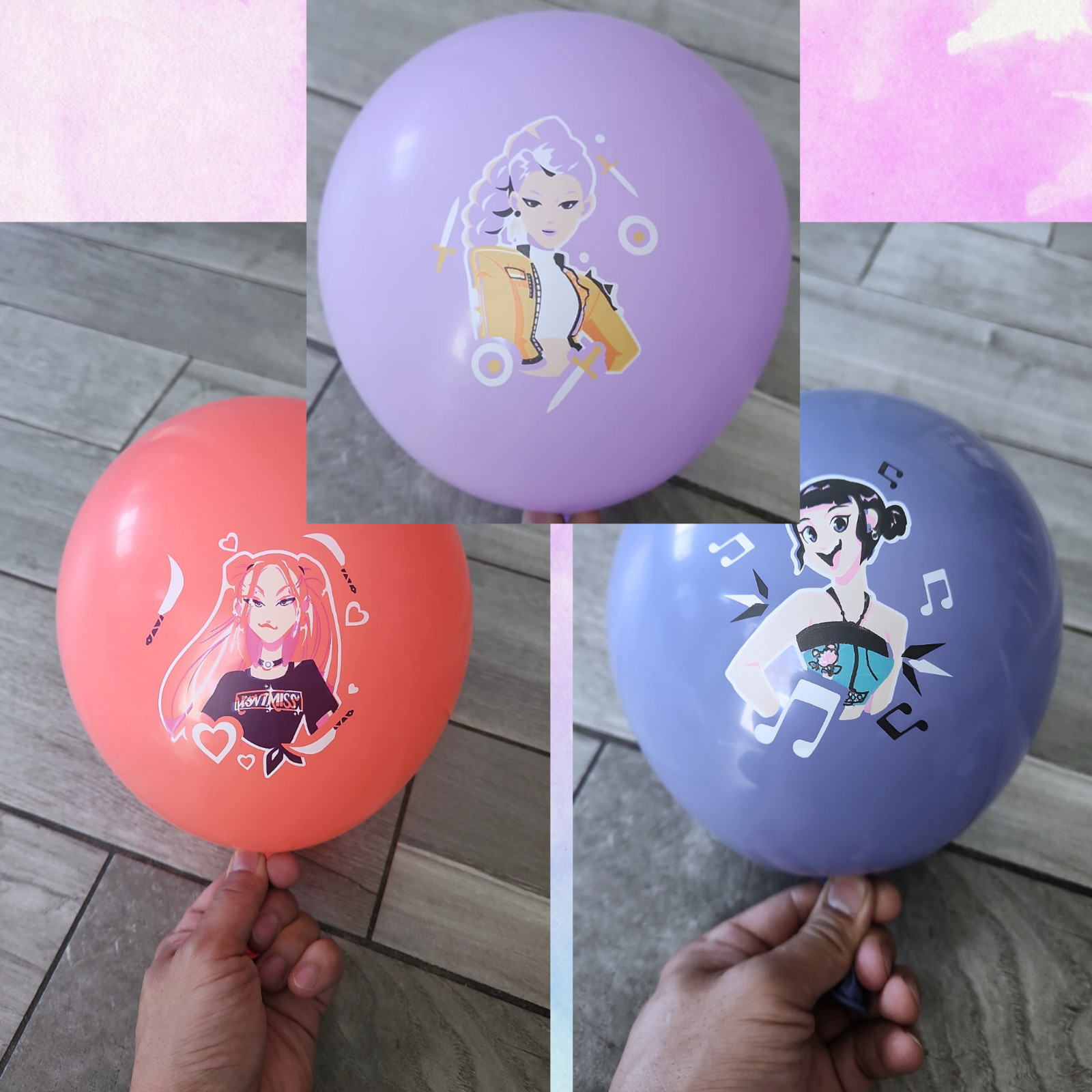 Kpop Gift Box Party Supplies birthday decoration balloon topper demon hunters